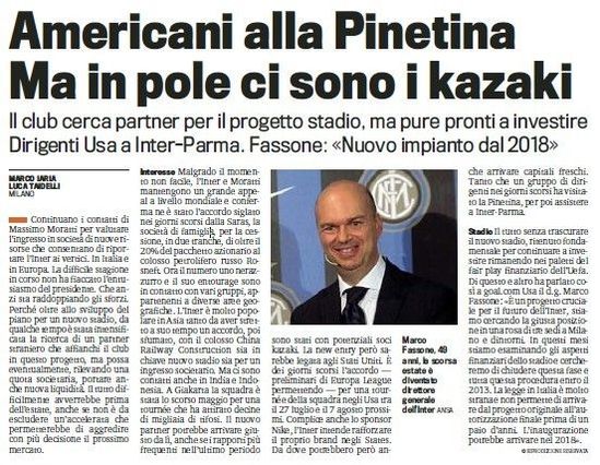 莫拉蒂为国米建球场接洽三财团 期待2018年竣