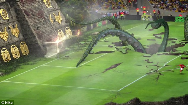 高清:张伯伦拍世界杯广告 智搏海妖破巴西大门