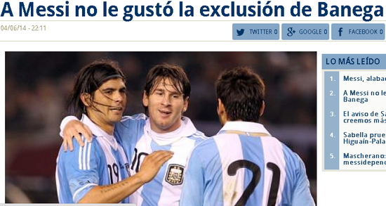 梅西不满巴内加落选世界杯 阿根廷将帅又现不