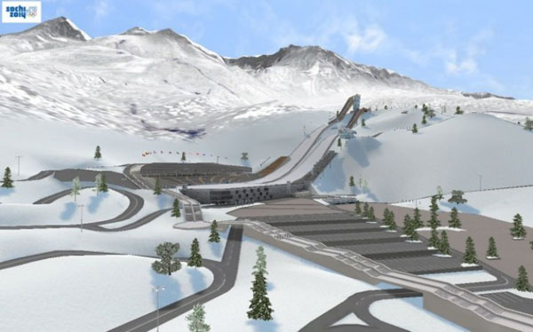 2014索契冬奥会场馆 俄罗斯国家跳台滑雪中心