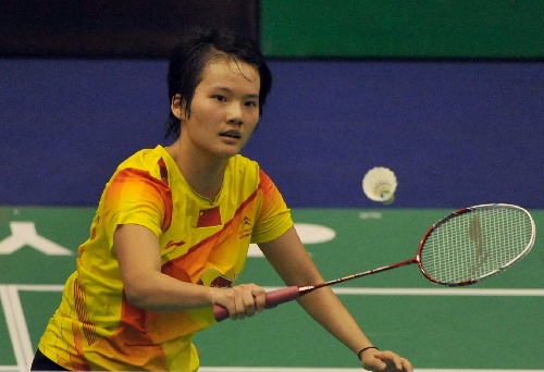 图文:2012香港羽毛球公开赛陈晓佳特写