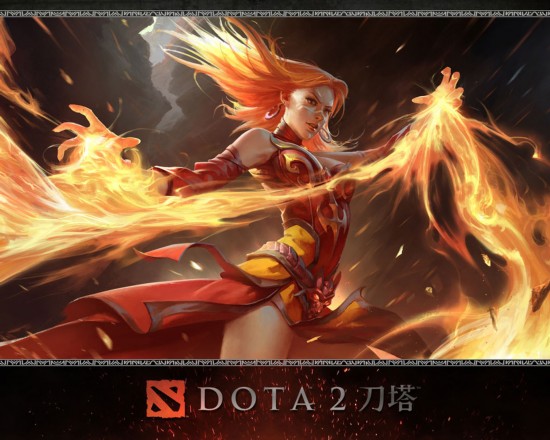 dota2高清壁紙英雄絕美冷豔魔法啟冰火之舞